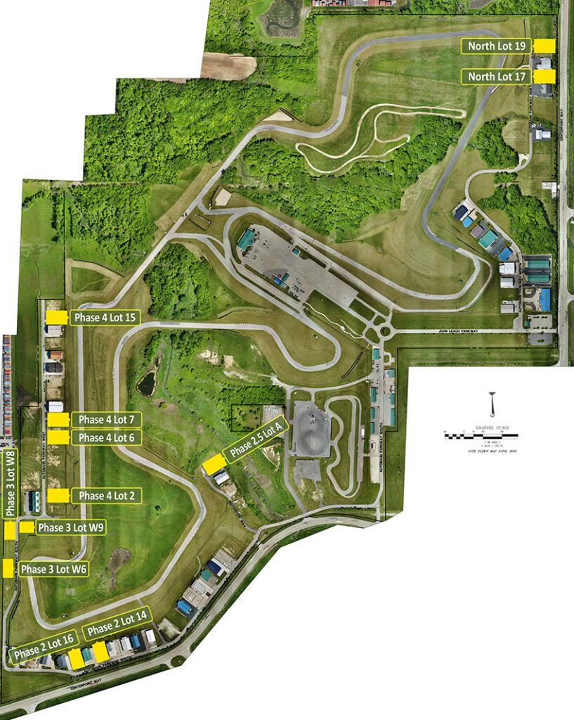 Autobahn Country Club Lots and Race Track Aerial View