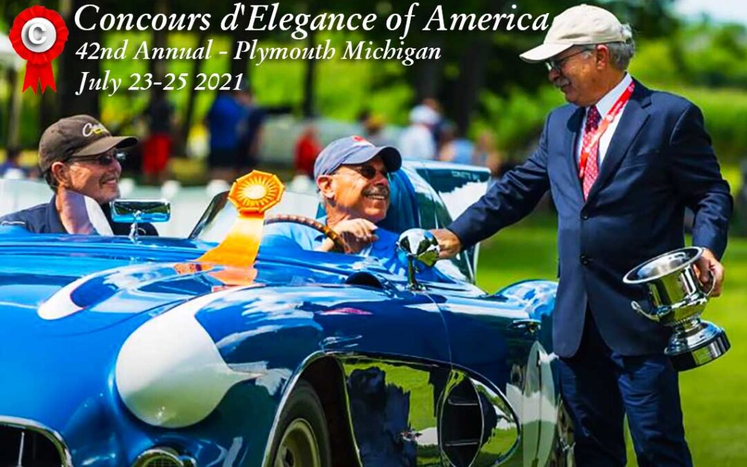 Concours d’Elegance of America Celebrates 42 Annual at St. Johns Inn in Plymouth Michigan on July 23-25, 2021