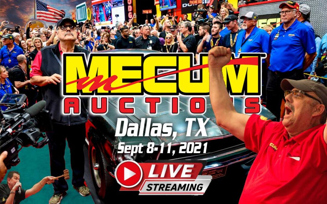 Watch The Mecum 1,000 Vehicle Super Auto Auction Streaming Live Here & On NBCSN From Dallas on Sept. 8-11, 2021