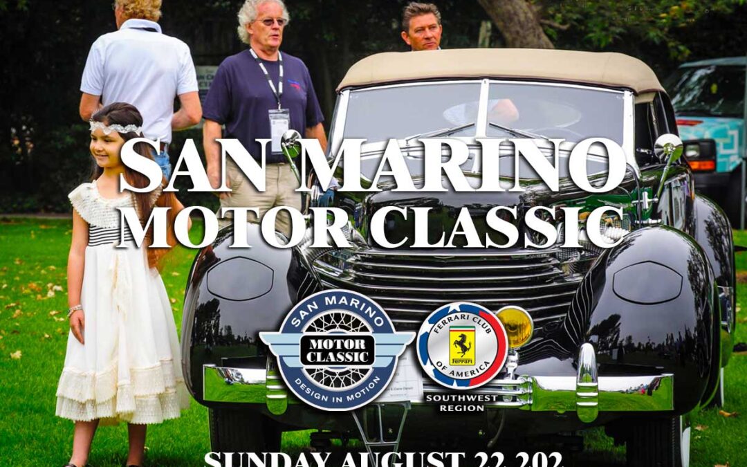 San Marino Motor Classic Concours Car Show Will Host Over 400 Mint Cars In South California on August 22, 2021