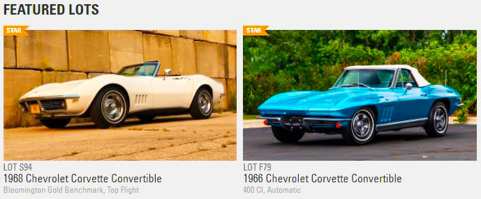 1968 Chevrolet Corvette Convertible and a 1966 Chevrolet Corvette Convertible