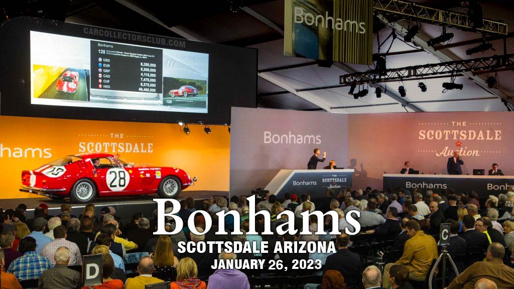 The Bonhams Classic & Vintage Car Auction Will Be Broadcast Live From Scottsdale, AZ, on January 27, 2023 