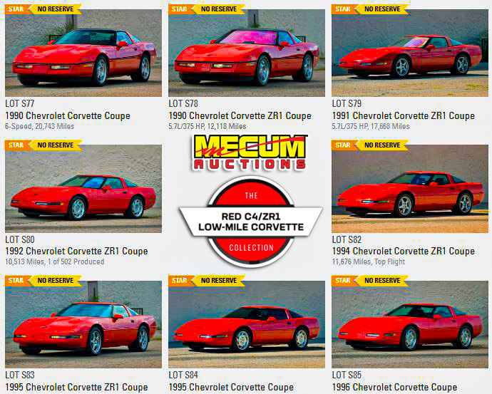 Picture of seven C4 Corvettes for sale