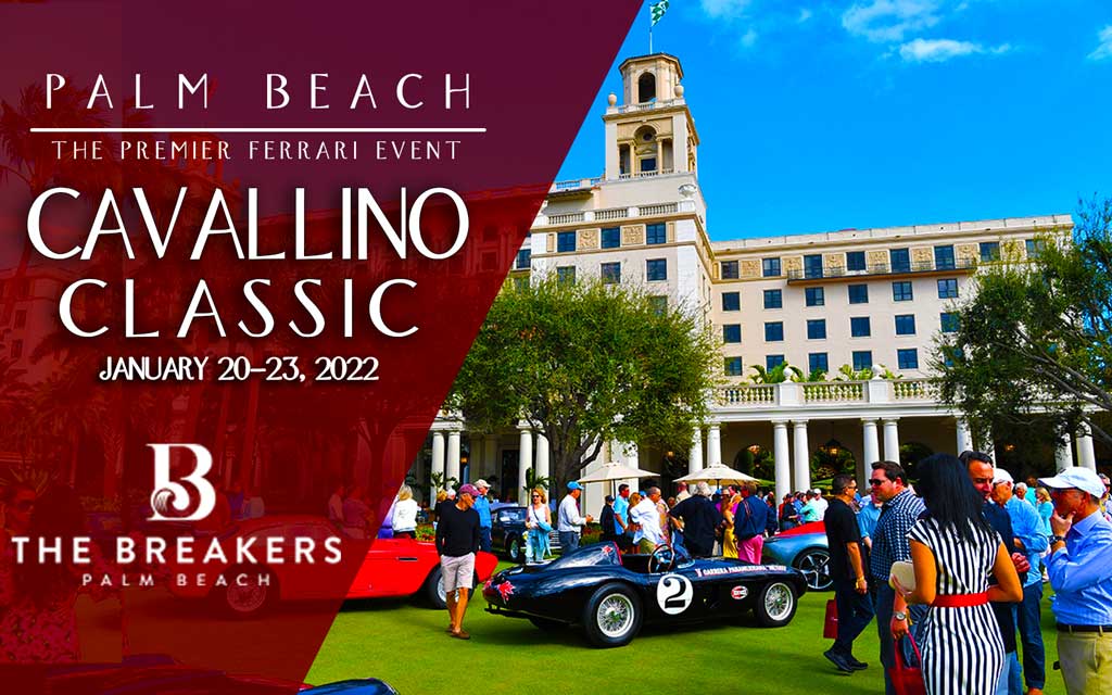 The Palm Beach Breakers Hotel Celebrates Cavallino Concours 31st Ferrari Event January 20-23, 2022