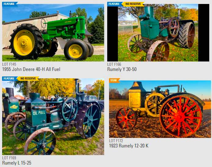 4 farm tractors at the auction