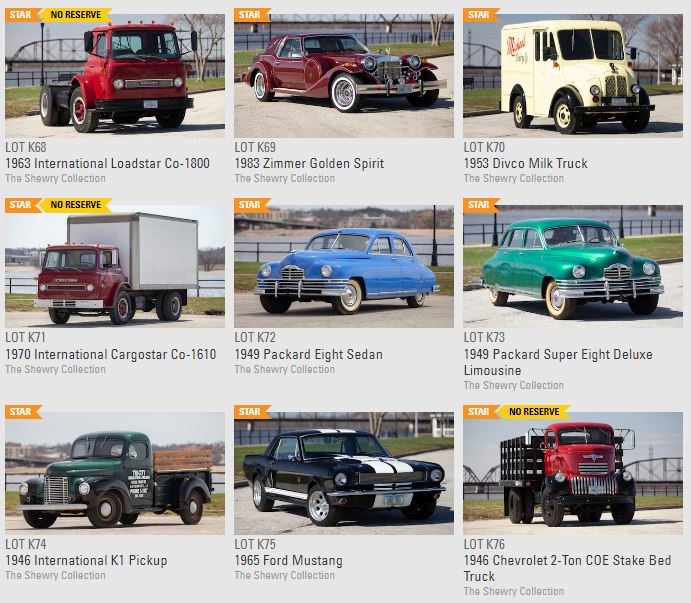 Nine Cars Up For Auction