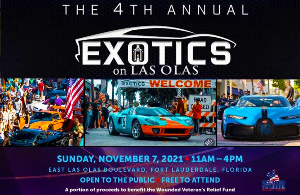 Exotics Car Show on Las Olas in Fort Lauderdale Florida