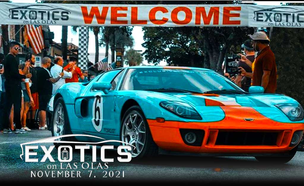 Come Celebrate the 4th Annual “Exotics on Las Olas” in Downtown Fort Lauderdale Florida on Sunday November 7th, 2021