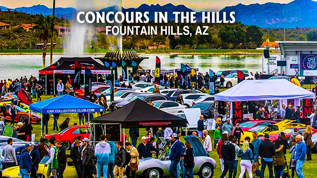 Concours In The Hills Car Show Will Feature Over 1,000 Classic Collectible Cars In Fountain Hills Arizona (February 4, 2023)