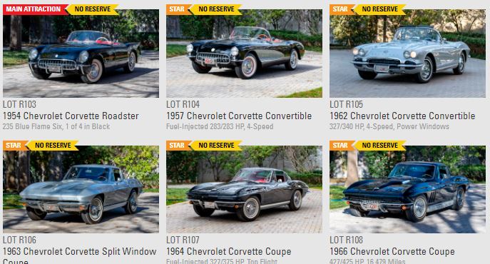 Six rare corvettes for sale at the mecum auction