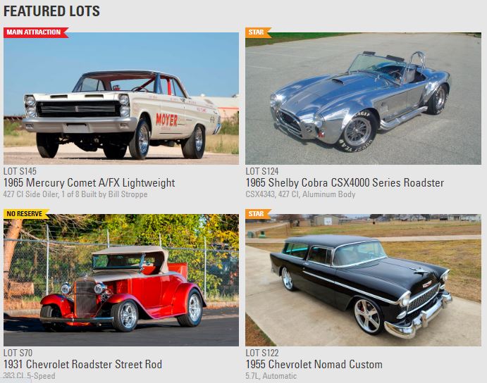 Four Cars For Sale At The Mecum Auction