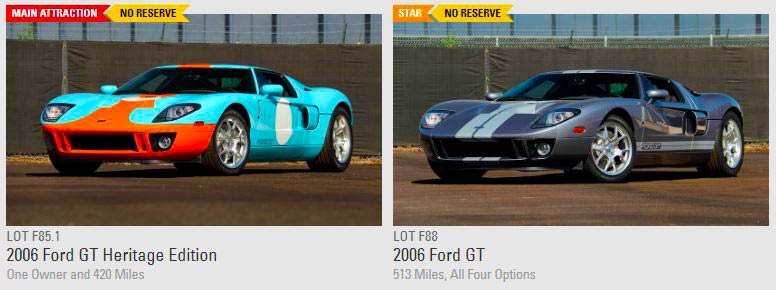 Two 2006 Ford GT Cars Up For Auction