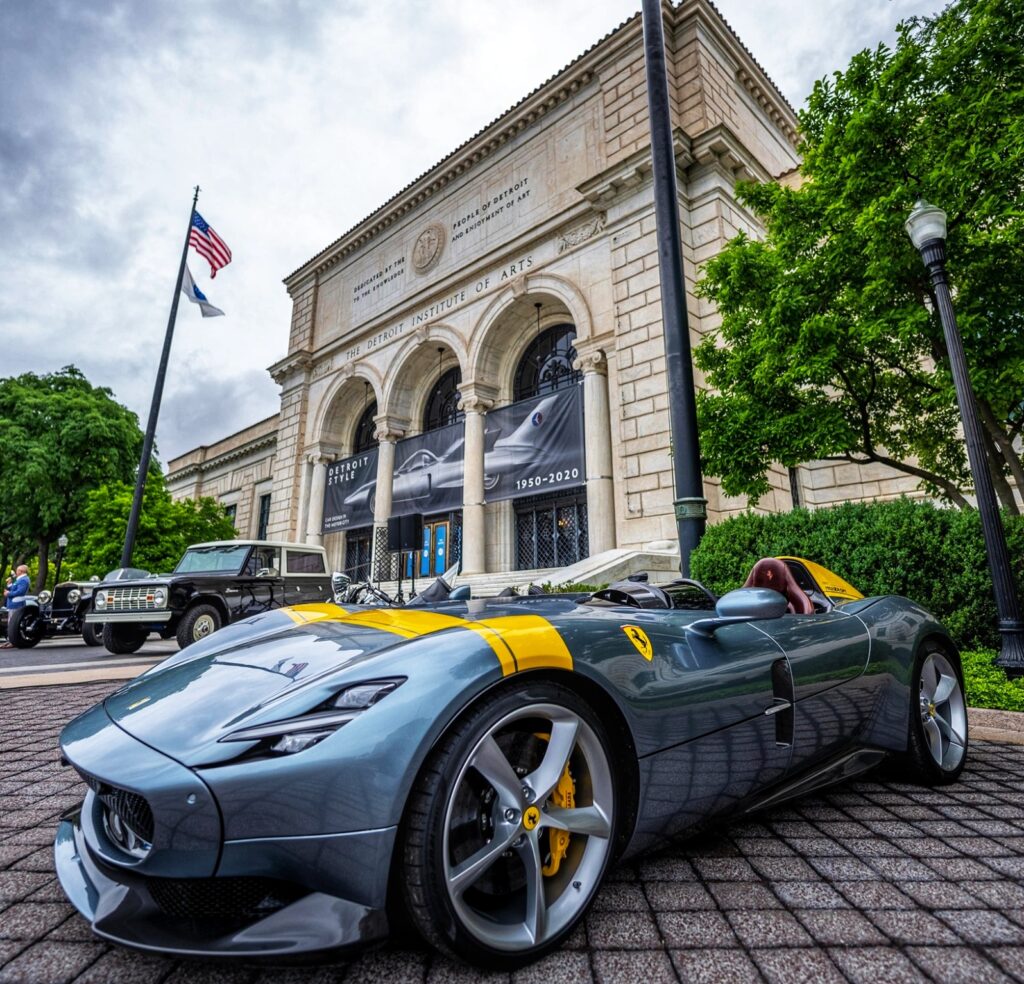 Saturday's Detroit Concours d'Elegance will be held at the Detroit Institute of Arts, whereas Friday's Concours d’Lemons, RADwood, and Ride & Drive Share car shows will take place at Comerica Park, home of the Detroit Tigers