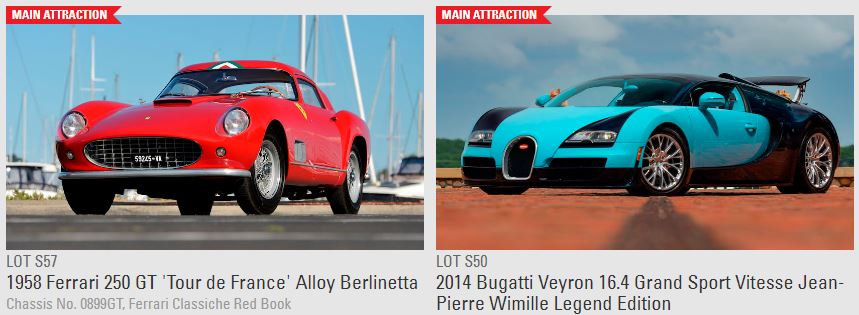 1958 Ferrari and 2014 Bugatti Veyron for sale at auction