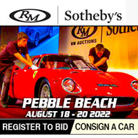 RM SOTHEBYS AUCTION PEBBLE BEACH MONTEREY AUG 2022 