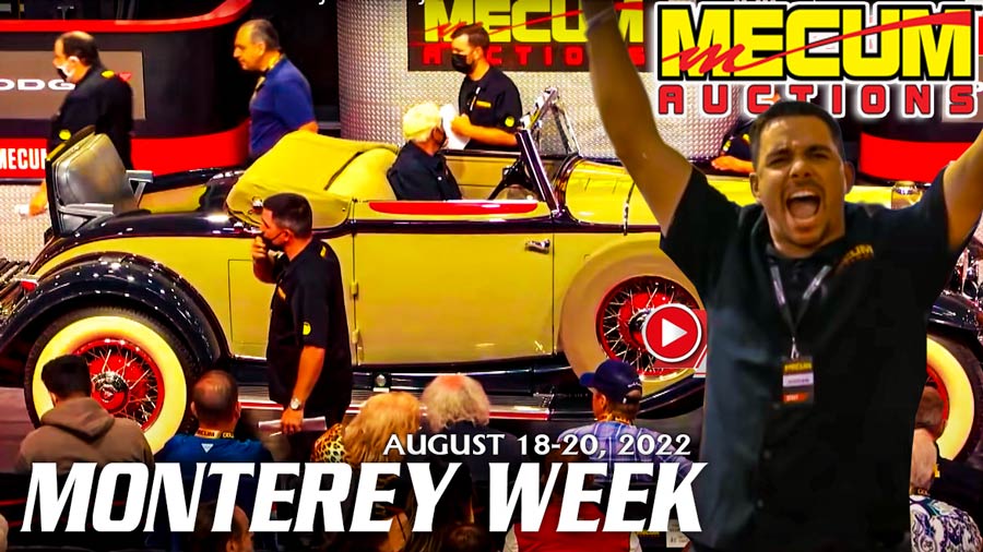 Watch Mecum’s Classic Car Auction Streaming Live On MotorTrend TV From Monterey at Pebble Beach on August 18-20, 2022