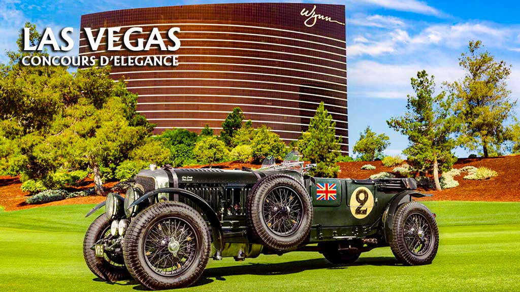 Antique Bentley Car In Front Of Hotel