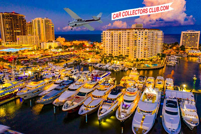 Aerial view of the Fort Lauderdale boat show