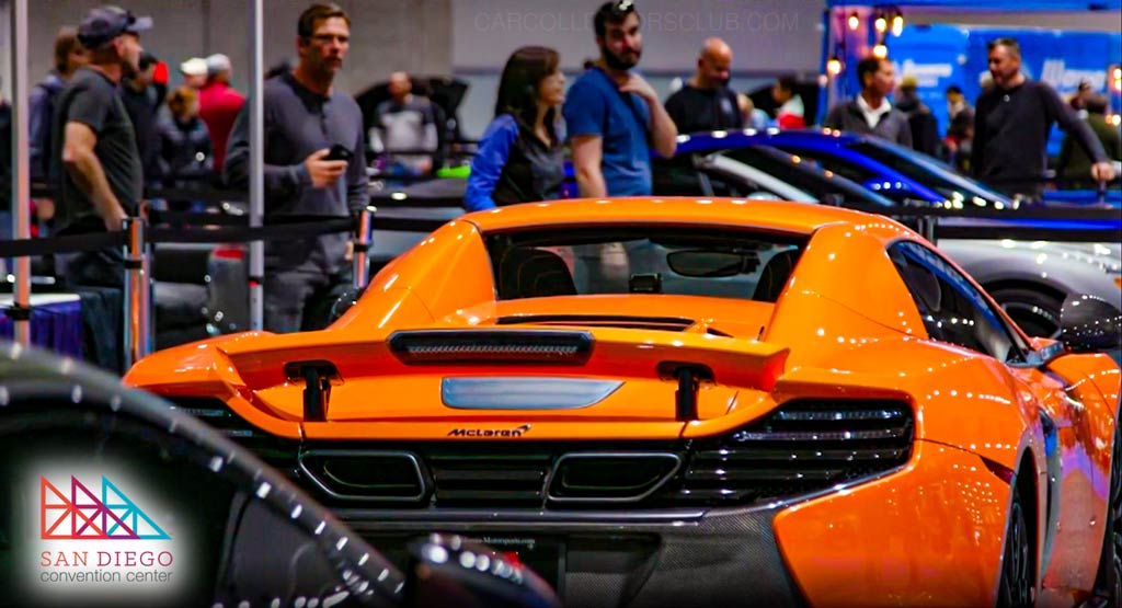 Orange McLaren at the car show