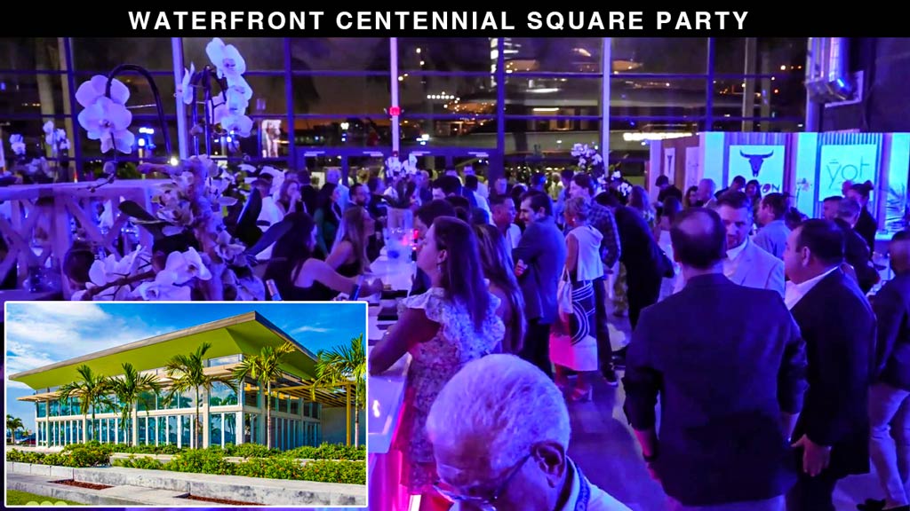 waterfront Centennial Square Pavillion where the New York Concours Palm Beach VIP Party takes