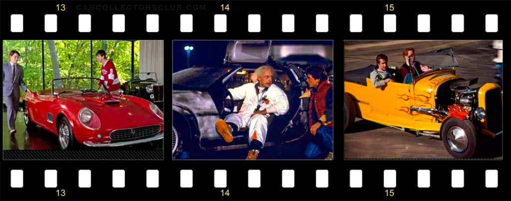 Three famous cars featured in Hollywood films
