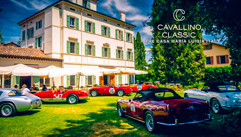The CASA MARIA LUIGIA with Ferrari Cars on the lawn