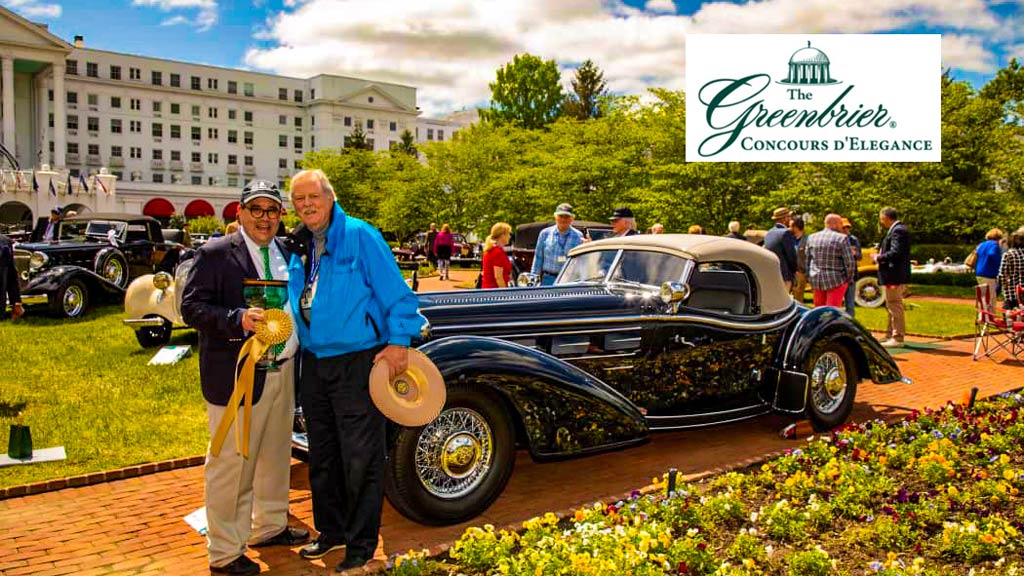 The Greenbrier Concours d’Elegance To Feature 100+ Classic Cars At The Greenbrier Resort, WV (May 3-5, 2024)