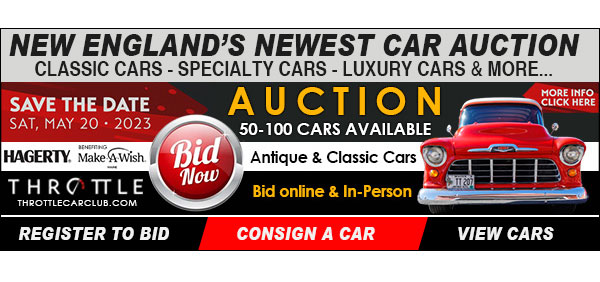 The Throttle Car Club New England Classic Car Auction Scarborough, Maine on May 20, 2023.