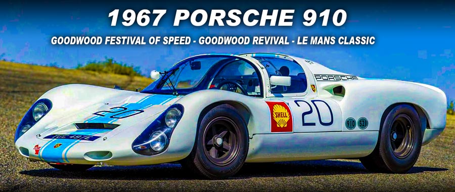 This is a 1967 Porsche 910 is an historic race car