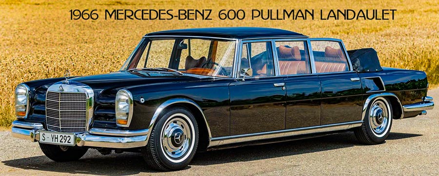 a 1966 Mercedes-Benz 600 Pullman Landaulet car up for auction