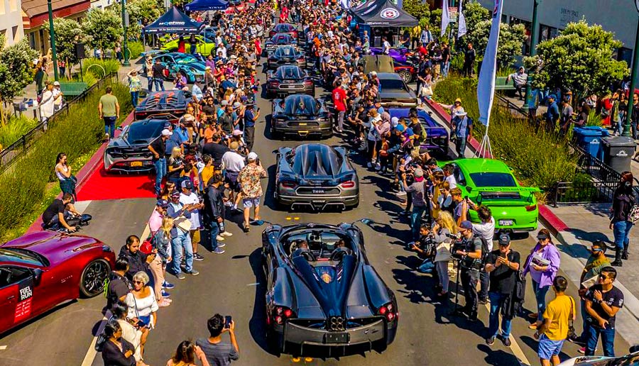 Exotics On Broadway Attracts over 400 Exotics Supercar and Hyper-cars To The Small Town of Seaside California