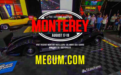 Watch Mecum’s Monterey Auction Broadcast Live Over The MotorTrend TV Network From Monterey Car Week, August 17–19, 2023