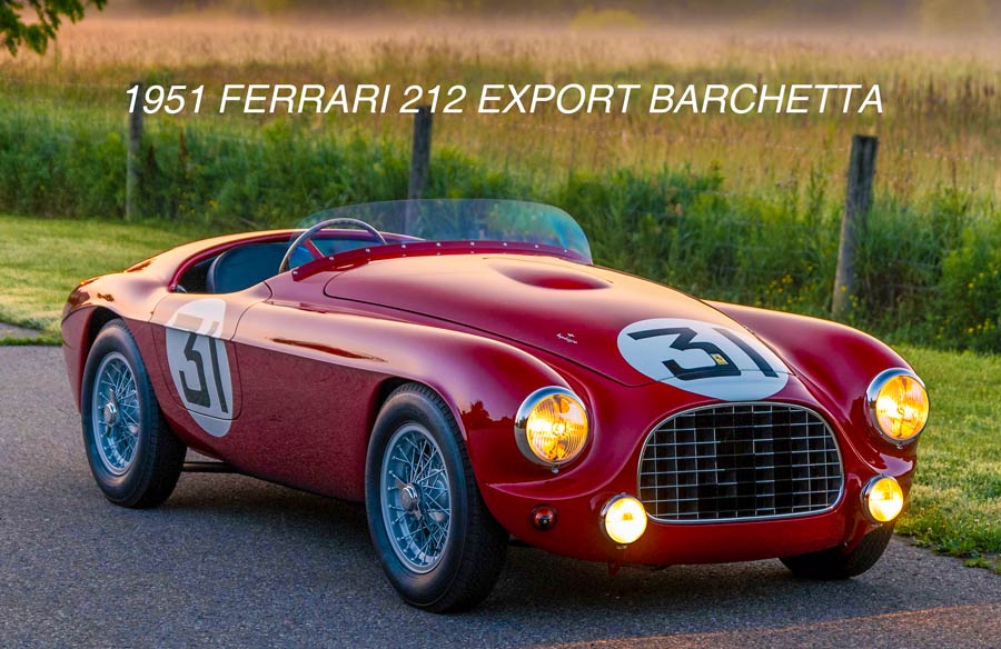 1951 Ferrari 212 Export Barchetta with Coachwork by Touring Chassis 