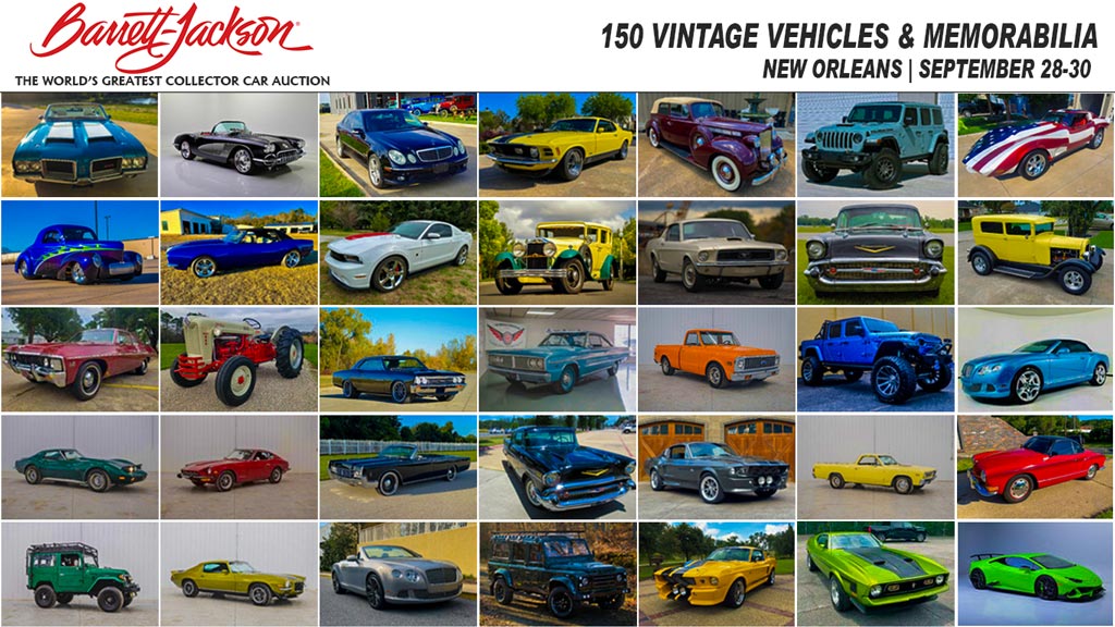 35 vintage cars up for sale at the Barrett Jackson New Orleans Auciton