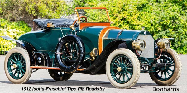 1912 Isotta-Fraschini Tipo PM Roadster