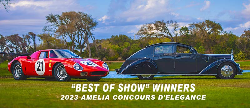 2024 Amelia Concours d'Elegance Best of Show winners were a 1935 Voisin Aerodyne and a 1964 Ferrari 250 LM 