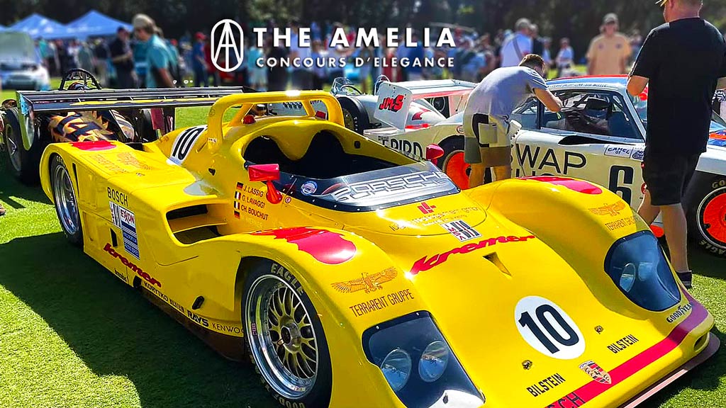 A famous Ferrari race car at the Amelia Island Concours.