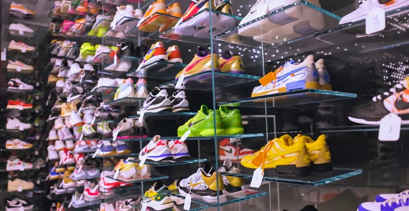 Hundreds of sneakers
