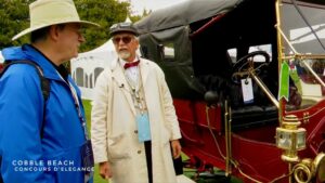 Cobble Beach Concours d'Elegance two guys talking about cars