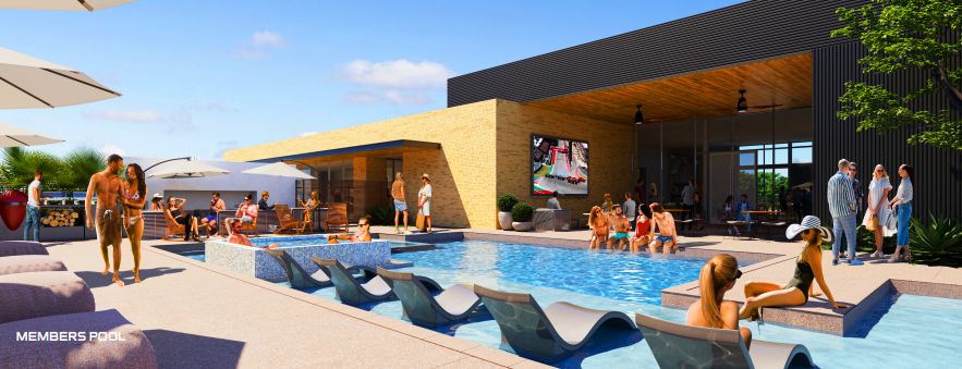 T11 Car Condos Pool and Entertainment Area