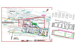 Aerial car condo club layout