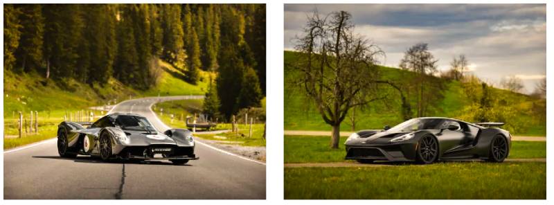2022 Aston Martin Valkyrie and a 2021 Ford GT Carbon Series