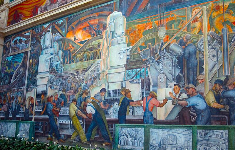 Detroit art institute Diego Rivera Detroit Industry Murals
