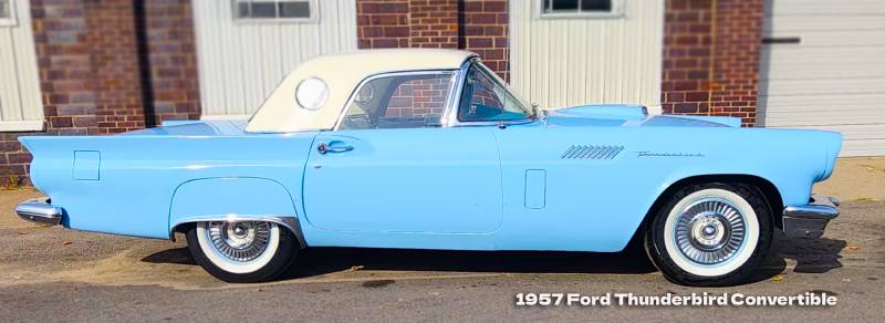 This is a 1957 Ford Thunderbird Convertible
