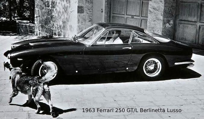 Steve Mcqueen in his 1963 Ferrari 250 GTL Berlinetta Lusso