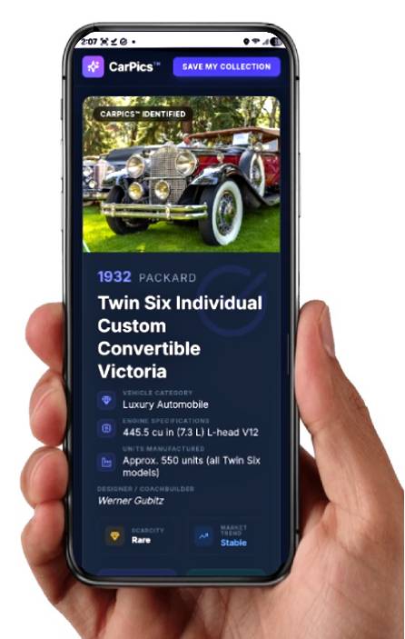 CarPic Collector Identification App For Smartphones