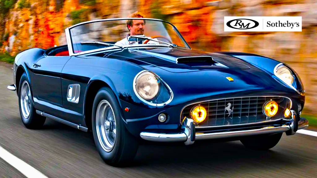 RM Sothebys Car Auction offering 1961 Ferrari 250 GT SWB California Spider by Scaglietti