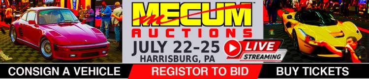 Mecum Auction Harrisburg July 22-26, 2026