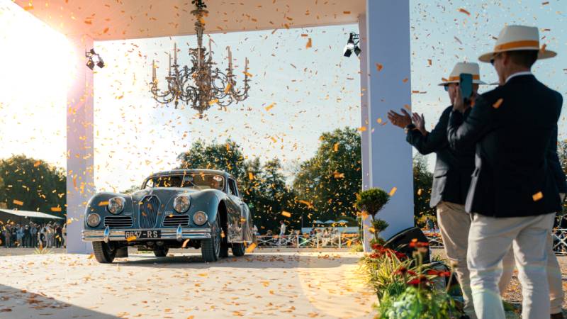 1948 Talbot-Lago T26 receiving an award at the Chantilly Arts & Elegance Concours.
