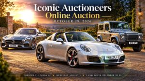 Iconic Auctioneers Online Auction Features Porsche 911 Targa 4S, Mercedes-AMG GT S and Land Rover Defender (Oct. 29, 2026)